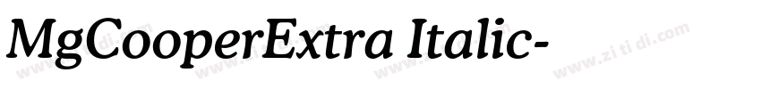 MgCooperExtra Italic字体转换